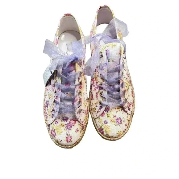 Superga x LoveShackFancy Flowers Rope Sneakers Size 41/US 11 - Picture 2 of 16